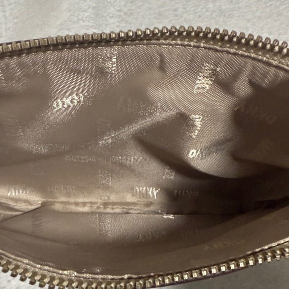 DKNY Beige Leather Clutch with Gold Chain - Picture 5 of 5